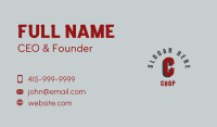 Grunge Sporty Letter Business Card Image Preview
