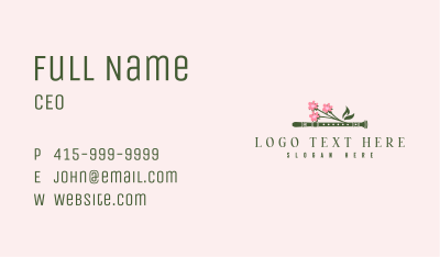 Dainty Floral Flute Business Card Image Preview