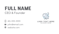 Cute Elephant Animal Business Card Design