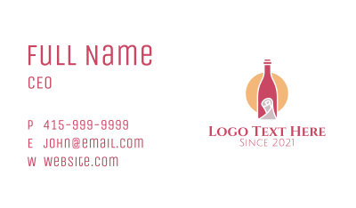 Wine Bottle Scroll Business Card