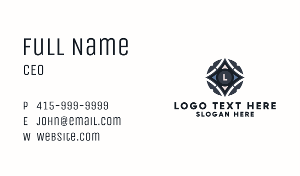 Sci Fi Star Lettermark Business Card Design Image Preview