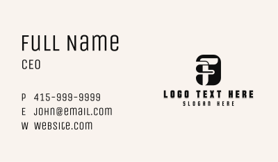 Business Brand Letter F Business Card Image Preview