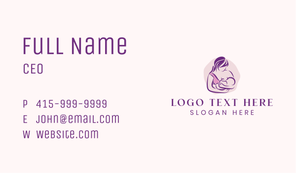 Breastfeeding Mother Child Business Card Design Image Preview