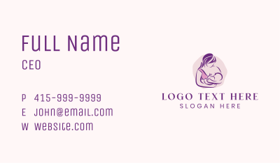 Breastfeeding Mother Child Business Card Image Preview