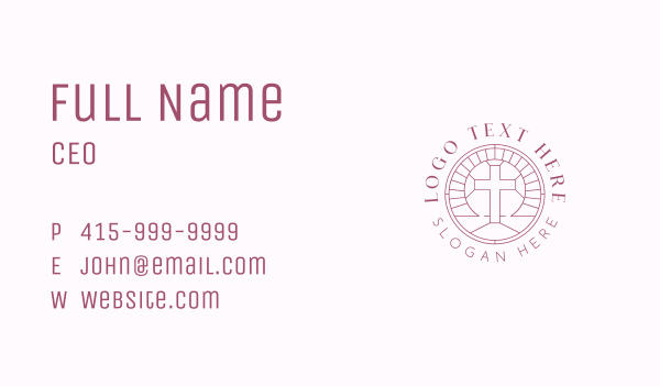 Religious Christian Cross Business Card Design Image Preview