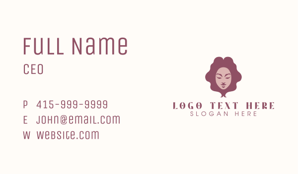 Beauty Woman Hair Stylist Business Card Design Image Preview