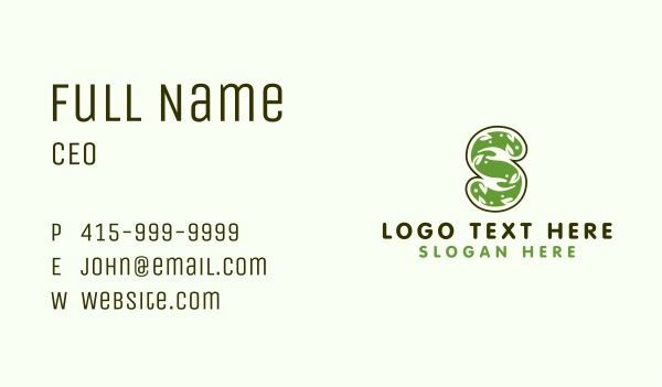 Nature Hands Letter S Business Card Design Image Preview