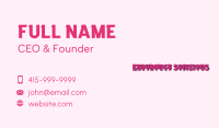 Cute Fun Wordmark Business Card Image Preview