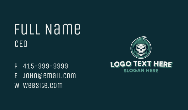 Death Reaper Gaming Business Card Design Image Preview