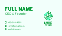 Green Hand Leaf  Business Card Image Preview