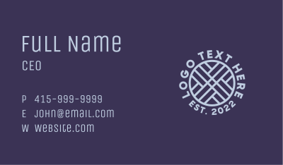 Artisanal Jute Textile Business Card Image Preview