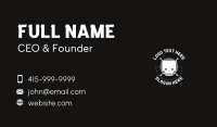 White Circuit Skull Business Card Image Preview