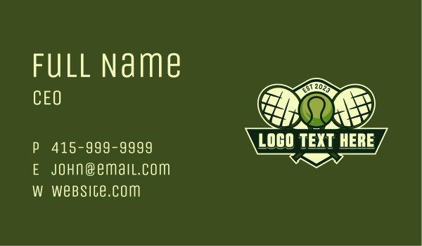 Tennis Sports Team Business Card Design Image Preview