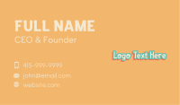 Playful Business Wordmark Business Card Image Preview