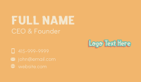 Playful Business Wordmark Business Card Design