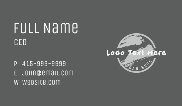 Circle Graffiti Brush Business Card Design Image Preview