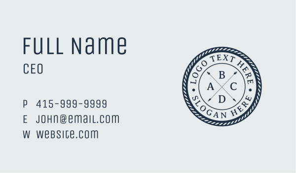 Hipster Circle Business Business Card Design