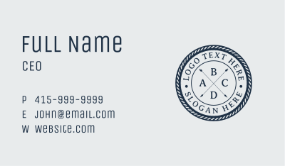 Hipster Circle Business Business Card