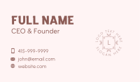 Floral Wreath Garden Business Card Image Preview
