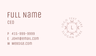 Floral Wreath Garden Business Card Image Preview