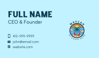 Beach Sunset Vacation Business Card Image Preview