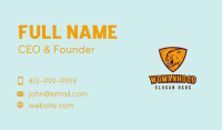 Orange Tiger Shield Business Card Image Preview