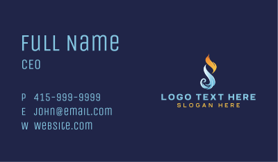 Fire Water Element Business Card Image Preview