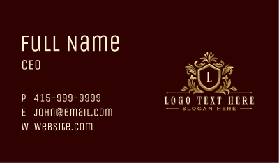 Premium Decorative Crest Business Card Image Preview