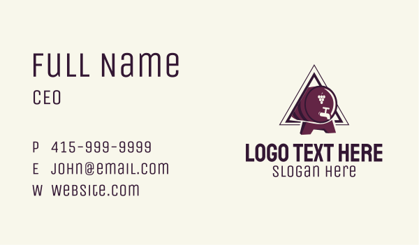 Triangle Wine Barrel Business Card Design Image Preview
