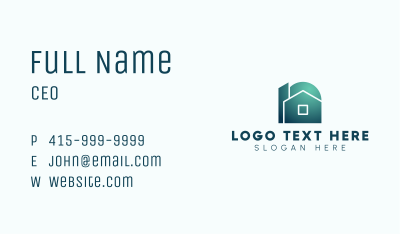 Geometric House Builder Business Card Image Preview