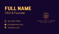 Golden Circuit Shield Business Card Image Preview