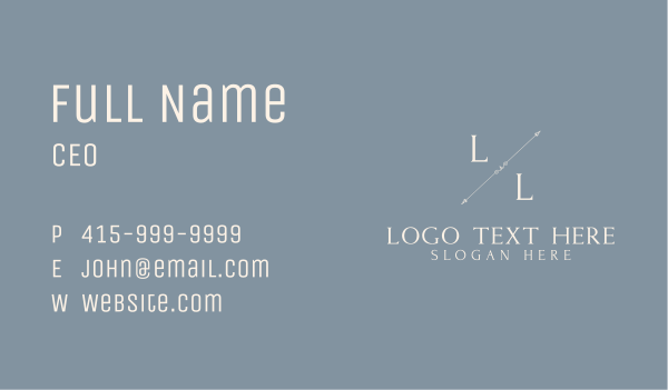 Feminine Luxury Elegant Letter Business Card Design Image Preview