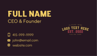 Sports Jersey Wordmark Business Card Image Preview