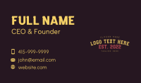 Sports Jersey Wordmark Business Card Preview