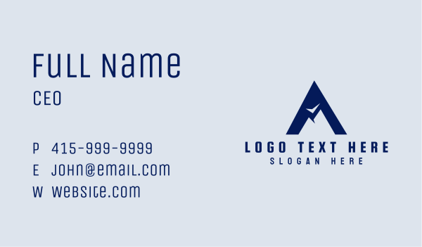 Mountain Summit Letter A Business Card Design Image Preview