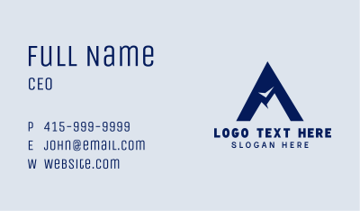 Mountain Summit Letter A Business Card