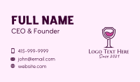 Shield Wine Glass Business Card Image Preview