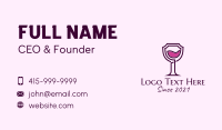 Shield Wine Glass Business Card Image Preview