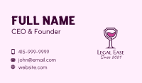 Shield Wine Glass Business Card Design