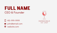 Red Wine Glass  Business Card Image Preview