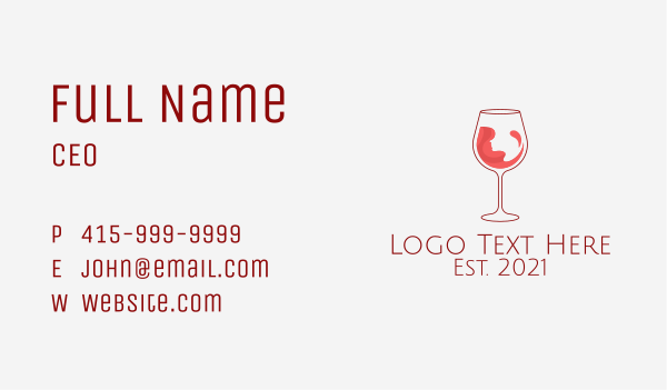 Red Wine Glass  Business Card Design Image Preview