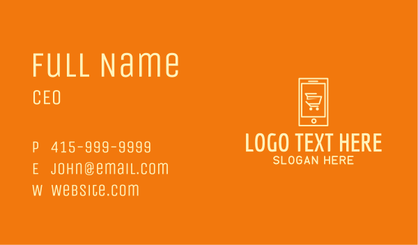 Phone Mobile Cart Business Card Design Image Preview