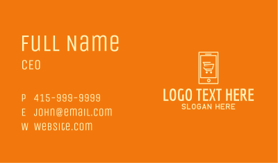 Phone Mobile Cart Business Card Image Preview