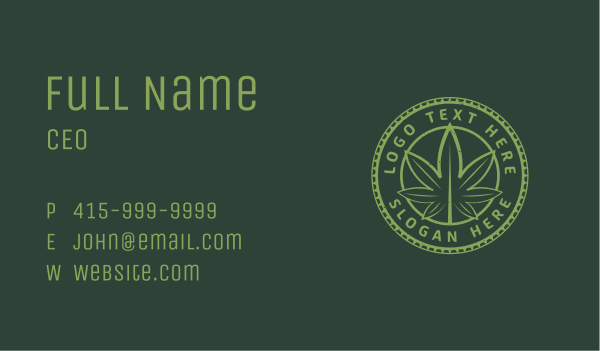 Cannabis Plant Drug Business Card Design Image Preview