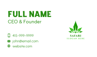 Green Cannabis Crown Business Card Image Preview