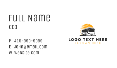 Automobile Bus Transport Business Card Image Preview