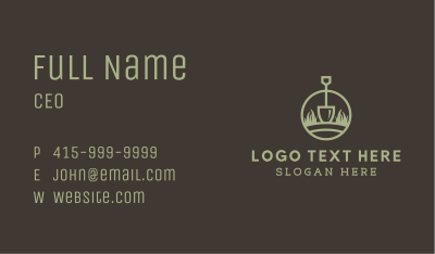 Grass Lawn Shovel Business Card Image Preview