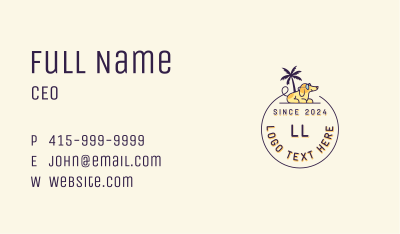 Pet Dog Beach  Business Card Image Preview