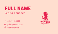 Pink Love Cat  Business Card Image Preview