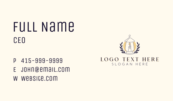 Lamp Candlelight Decor Business Card Design Image Preview